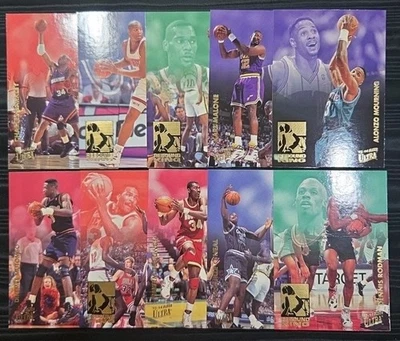 1993-94 Fleer Ultra NBA Rebound King Complete Set 1-10 (Hakeem, Shaquille, Kemp) - Image 1 of 2