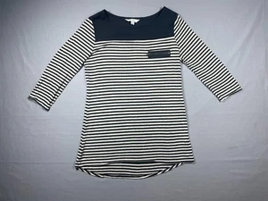 Charming Charlie Women's Full Sleeve Black & White Striped Top Blouse Size S - Picture 1 of 5