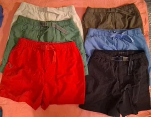 Lot Of 6 Lands End Like New, Lined Ladies Draw String/ Elastic Shorts Size 10/12 - Picture 1 of 6