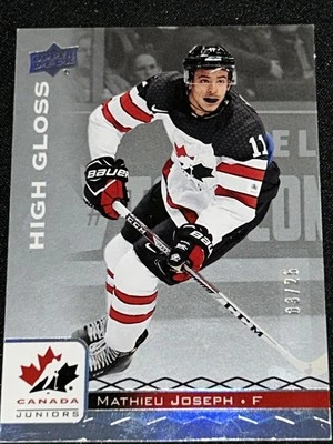 MATHIEU JOSEPH High Gloss #d/25 2017 UD Team Canada Juniors Free Comb Ship - Image 1 of 2