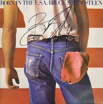 Bruce Springsteen Signed “Born In The USA” LP - PSA 9 Auto + Photo Proof - Image 1 of 4