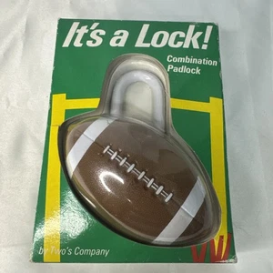 Vintage Football NFL Two's Company It's A Lock Combination Padlock 1205 - Picture 1 of 8