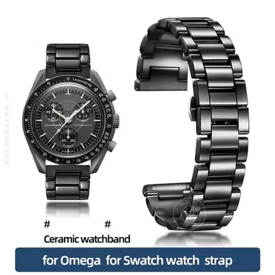 Correa de acero inoxidable para Omega X Swatch MoonSwatch 20 mm Seamaster 300 correa Foto 1 de 4
