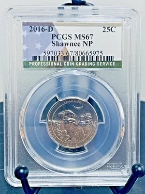 2016-D Washington Quarter Shawnee NP PCGS MS67 Mint State 67 #80665975 - Image 1 of 2
