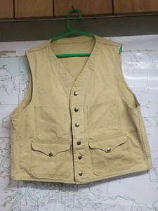 Vintage Filson 1950s Canvas Hunting Workwear Vest Mens Small - Picture 1 of 4