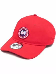 Canada Goose Baseball Cap Red Arctic Disc Logo Mens - Picture 1 of 6