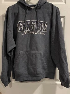 K. America Sportswear Hoodie Sweatshirt M Grey Blue Penn State Nittany Lions - Picture 1 of 6