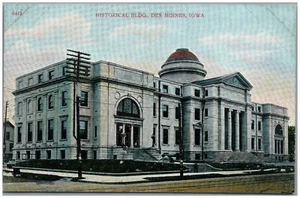 Historical Building Des Moines Iowa IA Litho Postcard Bosselman - Bild 1 von 2