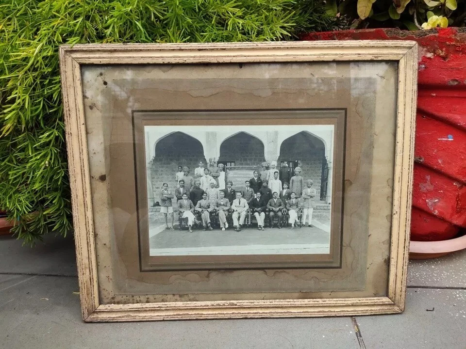 1932-33" Antique Indian Intermediate - Commerce Man Photograph Print Wall Framed - Image 1 of 4