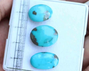 27.50 CT 100% NATURAL KINGMAN TURQUOISE CABOCHON LOOSE GEMSTONE - Picture 1 of 3
