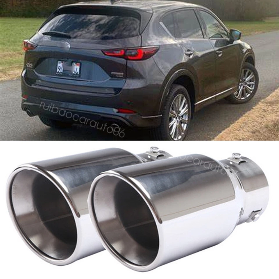 Mazda CX-5 2PCS Exhaust Pipe Tip Rear Tail Throat Muffler 1.5" to 3" Foto 1 de 4