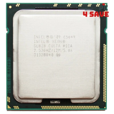 Intel Xeon E5649 SLBZ8 2.53GHz 12M Six Core LGA 1366 Server CPU Processor 80W - Image 1 of 2