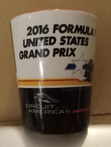 RARE - 2016 Formula 1 United States Grand Prix Licensed Product Shot Glass, TX Cover