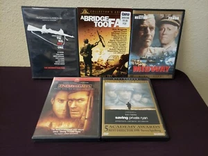A Bridge Too Far + Big Red One + Midway + Private Ryan + Enemy At the Gates DVD - Picture 1 of 7