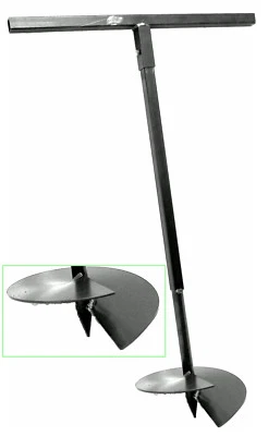 Hand Erdbohrer 300 mm Erdlochbohrer erdlochausheber Lochspaten Pflanzbohrer - Bild 1 von 4