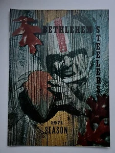 VINTAGE BETHLEHEM STEELERS KNEE HI FOOTBALL PROGRAM  1971 SEASON COCA COLA AD - Picture 1 of 7