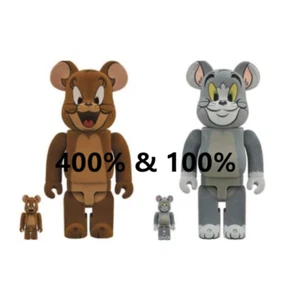 Medicom Toy BE@RBRICK Tom and Jerry Flocky Ver. set 100% & 400% BEARBRICK KAWS - Picture 1 of 2