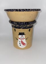 Snowman ~ Holiday Candle Holder ~ Tart Warmer/bowl ~ Bath and Body Works ~ 1995