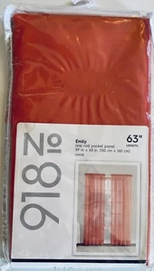 Lichtenberg, EMILY 59” X 63” PINK/CORAL 1 Rod Pocket Panel, Sheer Panel Curtain. - Picture 1 of 7