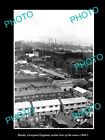 Old Large Historic Photo Bootle Liverpool England, Aerial View Of Town C1960 2