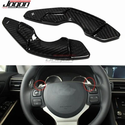 Black Carbon Paddle Shifter For Lexus IS300 IS350 IS200 2014 2015 2016 2017-2025 - Image 1 of 4