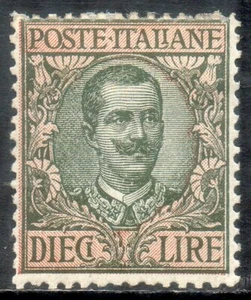 ITALIEN 1910 BILDNISSE VON VITTORIO EMANUELE III 10 L. MH * - Bild 1 von 2