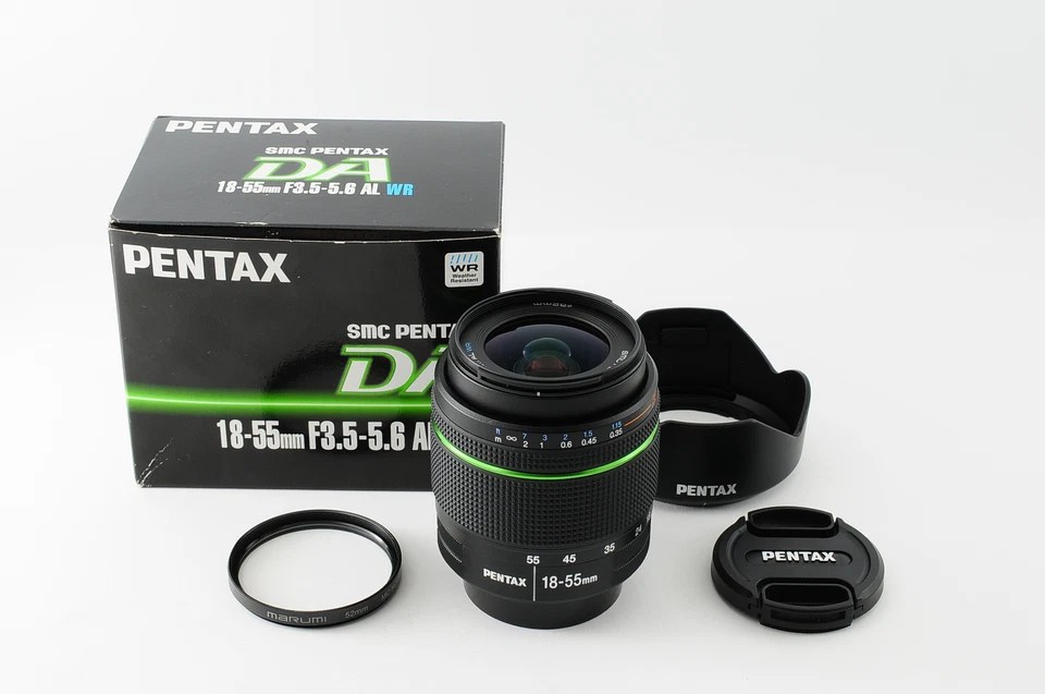 [MINT in BOX w/ Hood] SMC PENTAX DA 18-55mm f/3.5-5.6 AL WR AF Lens From JAPAN - Image 1 of 4