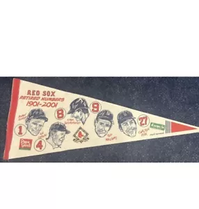 Boston Red Sox Retired Number Full Pennant Yastrzemski Doerr Fisk Ted Williams⚾️ - Picture 1 of 14