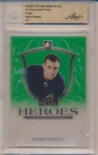 2014-15 ITG Leaf Metal Heroes Proof Green Harry Howell 1/1 New York Rangers 
