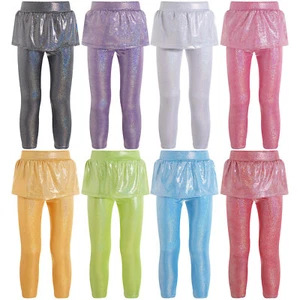 Niños Niñas Medias Deportes Pantalones Falda Falda Pantalones Metálicos Ropa de Baile Brillante Yoga - Imagen 1 de 80