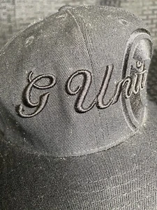 Cappello da baseball vintage G-Unit Reebok aderente nero 7 1/4 50 centesimi Y2K Hip Hop RBK - Foto 1 di 10