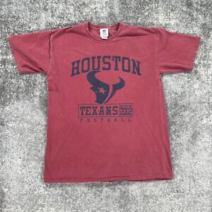 VTG Houston Texans Shirt Mens Large L Red NFL Football Spellout Logo Team Y2K