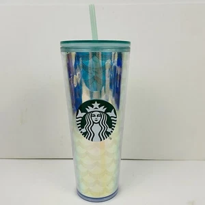 Starbucks vaso de café sirena iridiscente 2019 24 oz taza de vacaciones - Imagen 1 de 6