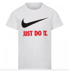 Nike Just Do It Graphic T-Shirt, Youth Size 6 White/Black/Red NWT Free Shipping - Picture 1 of 4