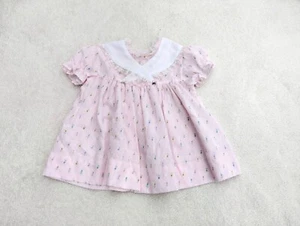 Toddle Time JC Penny Vintage Pale Pink Lace Baby Girl’s Dress Size 9 Months - Picture 1 of 6