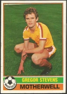TOPPS 1977 SCOTTISH FOOTBALLERS- #075-MOTHERWELL-GREGOR STEVENS - Picture 1 of 1