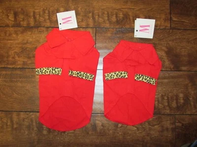 Camisas de campamento M. Isaac Mizrahi leopardo para perros ropa roja XS O PEQUEÑAS NUEVAS CON ETIQUETAS Foto 1 de 4