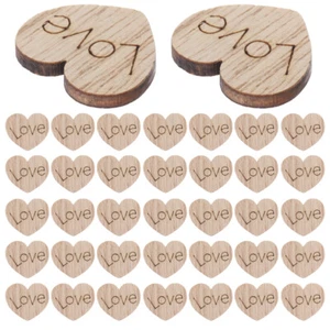 100pcs Heart Shaped Paper Confetti Love Wooden Heart Paper Confetti Engraved - Picture 1 of 12