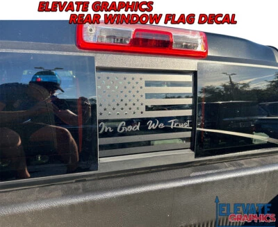 For GMC Canyon Graphics Back Window Flag Decals Stickers Vinyl Stripes 2015-2025 - Изображение 1 из 4