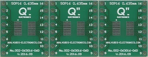 QSOP16, SSOP16, SSO16, LSSOP16 0.635mm(0.025") to DIP 0.6" - 3 PCS. [AU] - Picture 1 of 1