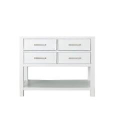 Avanity Vanity Cabinet Only 34" H X 42" W, Soft Close Drawer Glides In White