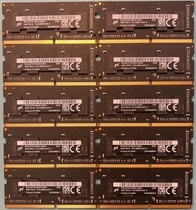 LOT OF 10 Micron MTA4ATF51264HZ-2G6 4GB PC4-21300 DDR4-2666MHZ SODIMM MEMORY - Picture 1 of 2