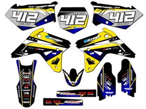2007 RMZ 450 SURGE Yellow Senge Graphics Kit Compatible with Suzuki - Picture 1 of 10