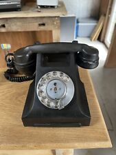 VINTAGE BRITISH BLACK BAKELITE DIAL TELEPHONE, GPO 332L NOT TESTED
