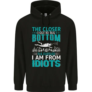 Idiots Funny Scuba Diving Diver Dive Childrens Kids Hoodie - Picture 1 of 3