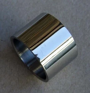 ANILLO ACERO INOXIDABLE MACIZO 18 MM EXTREMADAMENTE ANCHO PULIDO SEÑORA HOMBRE TALLA 16MM-23MM - Imagen 1 de 5