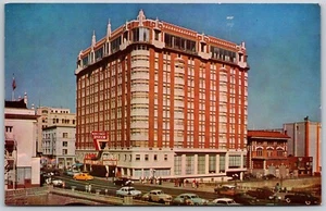 Postcard Nevada Reno Mapes Hotel Old Cars NV - Bild 1 von 2