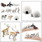 10 pièces mini figurines modèles modèle animal arctique décoration de bureau maison