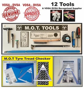12 MOT TOOLS SHADOW BOARD SB TYRE CHECKER SIGNS MOT SIGN PCI H/DUTY VOSA DVSA - Picture 1 of 6