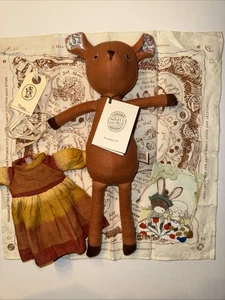 Nuevo Hazel Village Liberty Ear Phoebe cervatillo ciervo animal muñeca con vestido, lote de pañuelos - Imagen 1 de 15